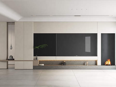 Modern TV Wall Simple TV background wall