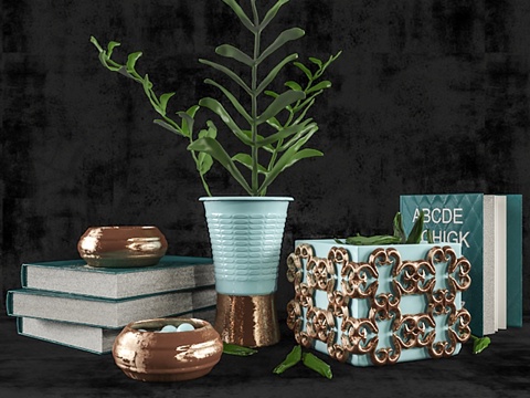Modern ornaments ornaments ornaments books combination