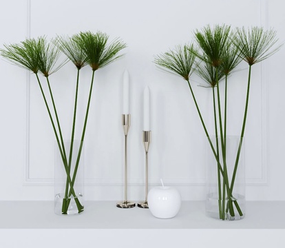 Modern Bonsai Green Plant Potted Vase Flower Art