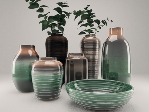 Modern Jewelry Ornaments Vase Flower Ceramic Ware
