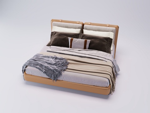 Italian Affordable Luxury Style Double Bed