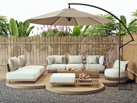 Modern outdoor sofa shrub plant combination plant pile plant landscape courtyard garden
