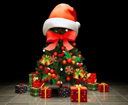 Modern Art Display Christmas Meichen Christmas Tree Christmas Decoration Meichen Christmas Gift Box Holiday
