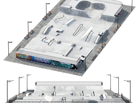 Modern Skateboard Park