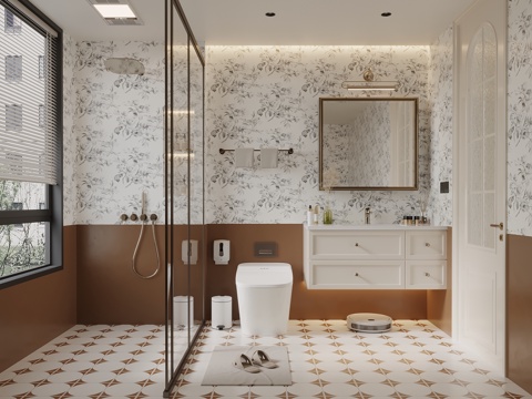 03 Toilet French Bathroom Bathroom Cabinet Toilet