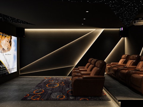 Modern AV room AV room electric sofa