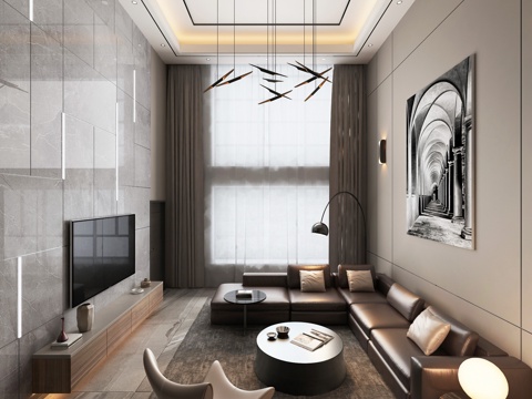 Modern minimalist living room