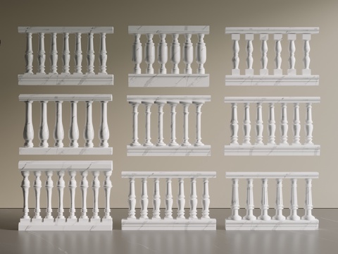 European style railing guardrail stair guardrail