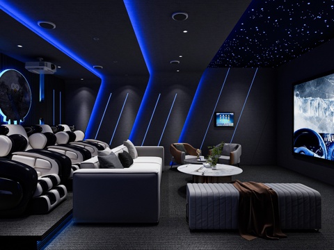 Modern AV Room Sectional Sofa Multiplayer Sofa Space Capsule Sofa