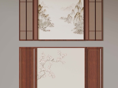 07 new Chinese TV Wall sofa background wall