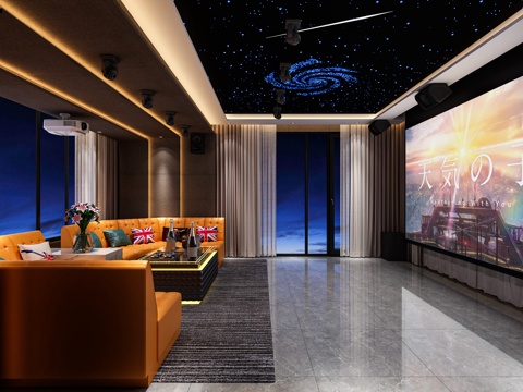 Modern AV Room AV Room Booth Sofa
