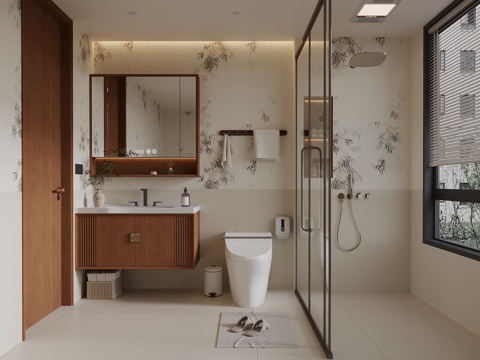03 new Chinese toilet bathroom cabinet toilet