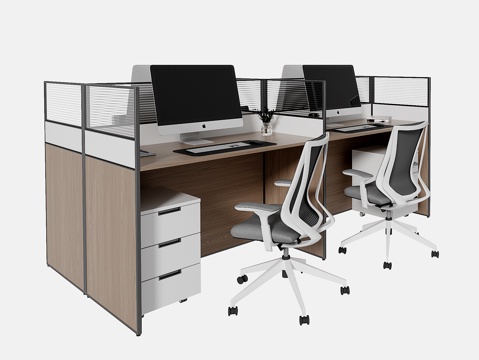 Modern Desk Office Desk and Chair Staff Workstation Computer Desk and Chair