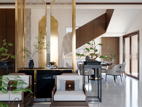 New Chinese Living&Dining Room Song Guest DiningRoom