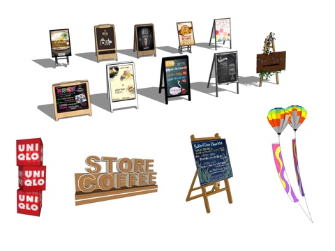 Commercial outside the shop to recruit hot air balloon shopping guide card