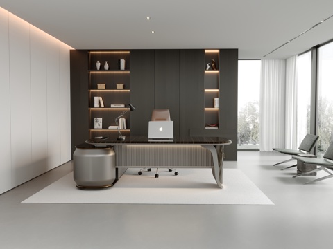 Affordable Luxury Style boss desk boss office area