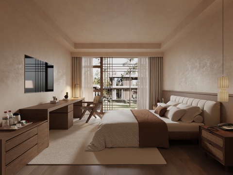 Cha Ji Feng Hotel Room Double Bed