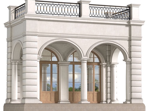 European Arch Porch Balcony Terrace