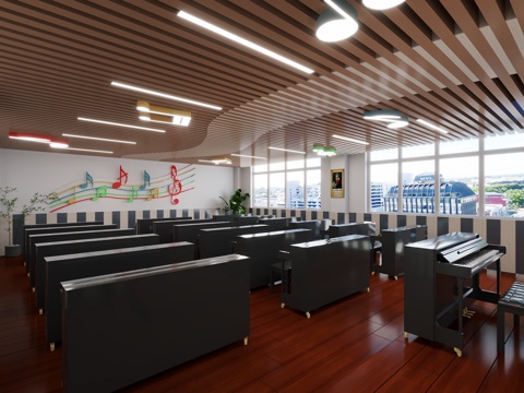 Modern Piano Classroom