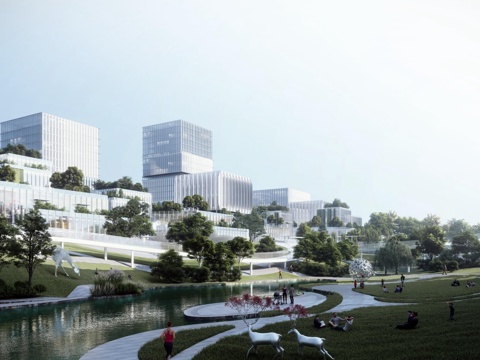 Modern Industrial Park Science and Technology Park Office Building School Headquarters Office