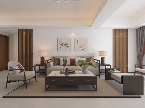 New Chinese Living&Dining Room