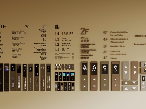 Modern Elevator Logo Floor Sign