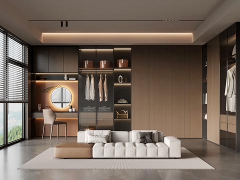Cloakroom Modern Italian Cloakroom Wardrobe Clothes Clothing Dressing Table Sofa