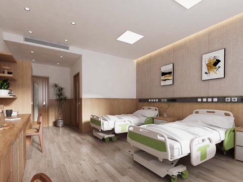 Retirement Home Bedroom Ward Recreation Home Double Room Hospital Ward Treatment Room Nursing Home Ward Care