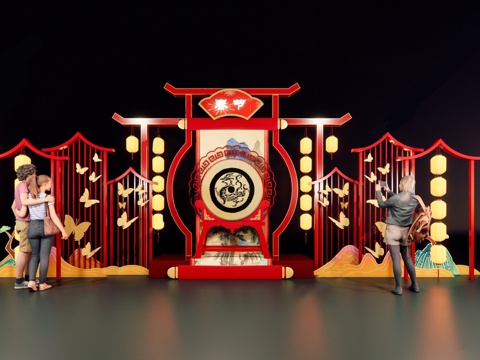 New Chinese Spring Festival Lantern Interactive Photo Card