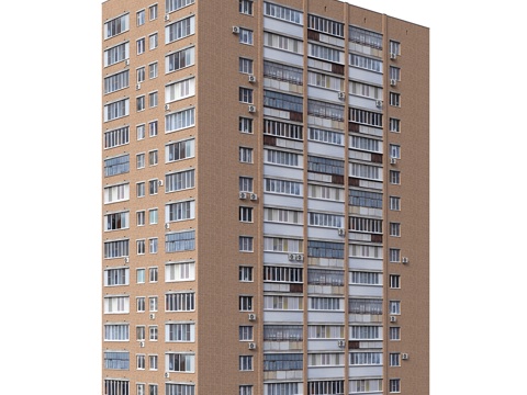 Appearance of modern high-rise residential buildings