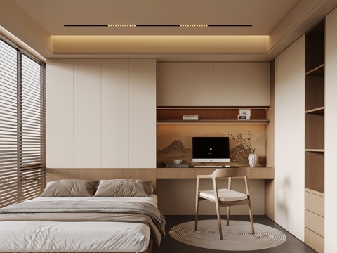 Modern Tatami Bedroom New Chinese Tatami Bedroom