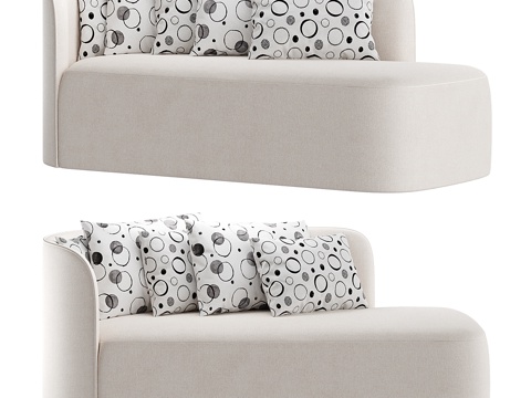 Modern Cream Style Fabric Casual Sofa