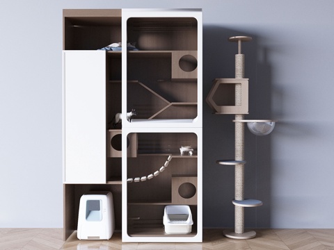 Modern Decorative Cat Climbing Rack Cat Cabinet