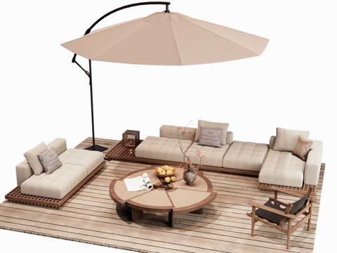 Modern Outdoor Sofa Sofa Coffee Table Combination Multi-person Sofa Rattan Coffee Table Lounge Chair