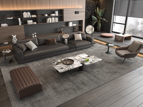 Italian Sofa Coffee Table Combination