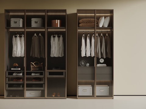 Modern Italian Wardrobe Glass Wardrobe