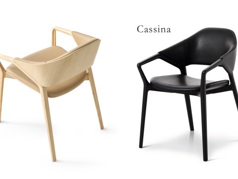 Modern Casual Armchair Cassina Armchair Dining Chair Wooden Armchair Leather