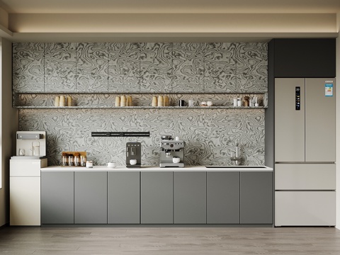Modern Tea Room Tea Cabinet Coffee Machine Water Dispenser