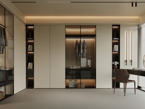 Modern cloakroom wardrobe dresser