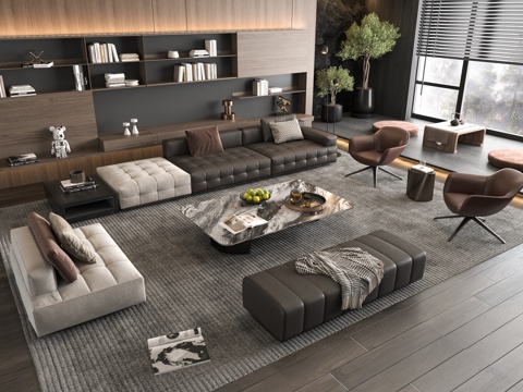 Italian Sofa Coffee Table Combination