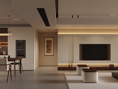 New Chinese Living Room DiningRoom Living&Dining Room Ancient Style Guest Restaurant