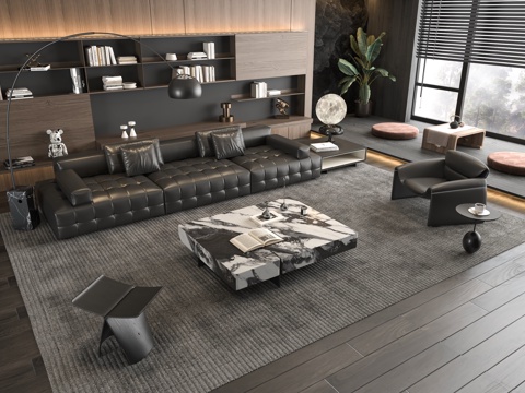 Italian Sofa Coffee Table Combination