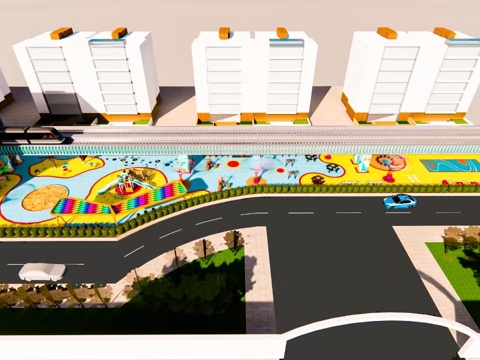 Children's space under the bridge Outdoor children's entertainment space