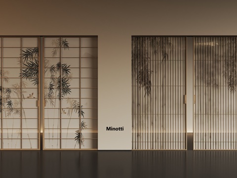 Neo-Chinese Style sliding door pocket sliding door sliding door