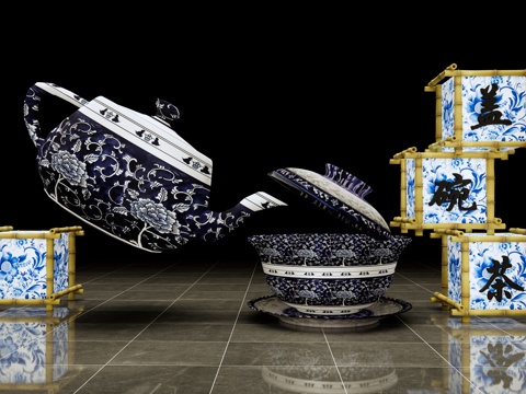 Gaiwan Tea Art Display Chinese Teapot Chinese Lamps