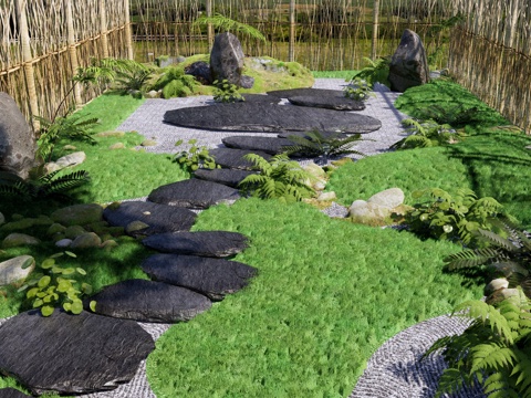 Chinese Style Green Slab Ting Step Garden Slab Paving Courtyard Slab Path Courtyard Garden Ting Step