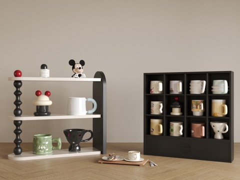 Retro Style Water Cup Antique Style Cup Storage Rack Cup Display Cabinet French Style Retro Style Cup