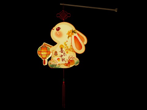 Chinese Lantern Mid-Autumn Festival Lantern Rabbit Lantern Chinese Portable Lantern Festival Atmosphere Lantern