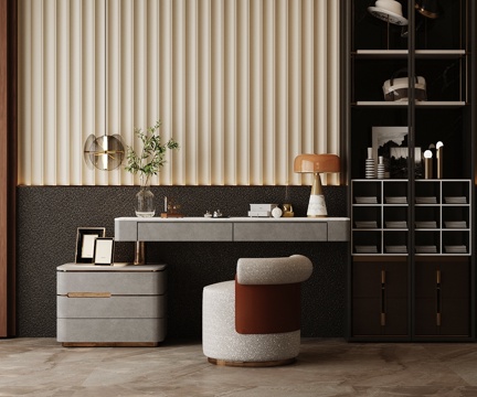 Modern Italian Dressing Table Affordable Luxury Style Dressing Table Makeup Table Makeup Stool Combination Makeup Mirror Wardrobe