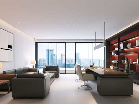 Modern Chairman's Office Manager Office Public Institution Leadership Office Manager's Office